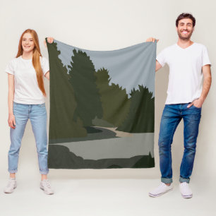 Trees Forest Natuur Pattern Fleece Deken