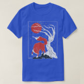 Trees Foxes Forêts Faune T-shirt Nuit (Design devant)
