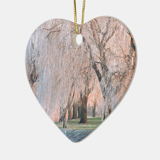 Trees Ice bedekt Willow Keramisch Ornament (Links)