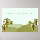 Trees Illustration Spring Poster (Voorkant)