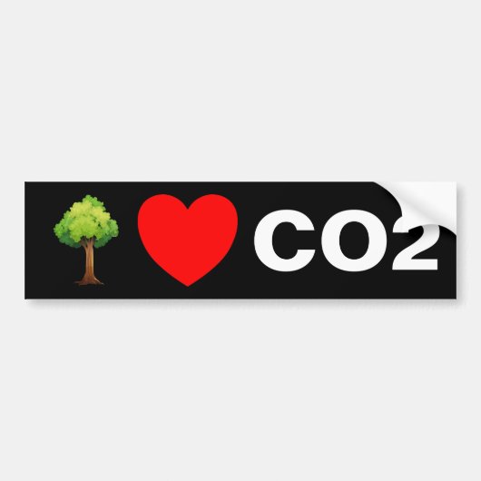 Trees Love CO2 Bumpersticker (Voorkant)