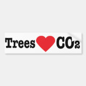 Trees Love CO2 Bumpersticker (Voorkant)