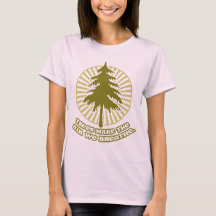 Trees maken Air Dames Organic T-Shirt (uitgerust)