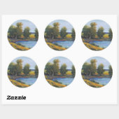 Tree's Reflection II Ronde Sticker (Vel)