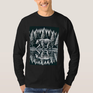 Trees Reflection Wildlife Natuur - Beer Outdoor Fo T-shirt