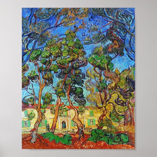 Trees St-Paul Hospital Garden Van Gogh Fine Art Poster (Voorkant)