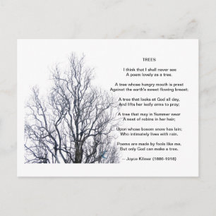 Trees, van Joyce Kilmer Briefkaart