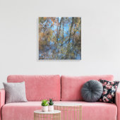Trees Water Reflection Stretched Canvas Print (Insitu (Woonkamer))