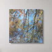Trees Water Reflection Stretched Canvas Print (Voorkant)