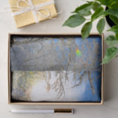 Trees Winter Snow Covered Blue Sky Clouds Scenery Tissuepapier (Geschenk)