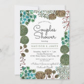 Trees Woodland Forest Couples Shower | Uitnodiging (Voorkant)