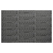 Trefbord zwart-wit Letter-nummerprogrammer Stof (Fat Quarter)