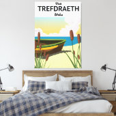 Trefdraeth zeereisposter canvas afdruk (Insitu (Slaapkamer))