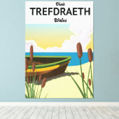 Trefdraeth zeereisposter canvas afdruk (Insitu (Houten vloer))