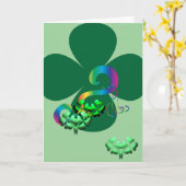 Trèfle chanceux Carte Saint-Patrick irlandais (Fleur jaune)