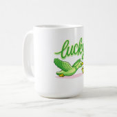 Trèfle Vert Chanceux - M Mug Café Saint Mignon (Devant gauche)