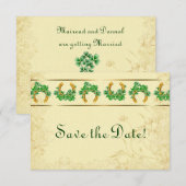Trèfles et Or Irish Save The Date (Devant / Derrière)