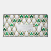 TRÈFLES IRLANDAIS À L'ASPECT TOUFFU VERT BLANC OR (Clavier et souris)