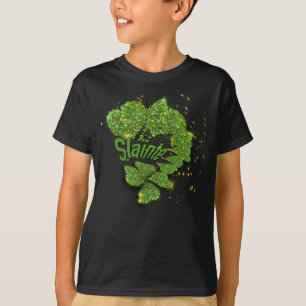 Trèfles verts T-Shirt scintillant à coeurs Shain