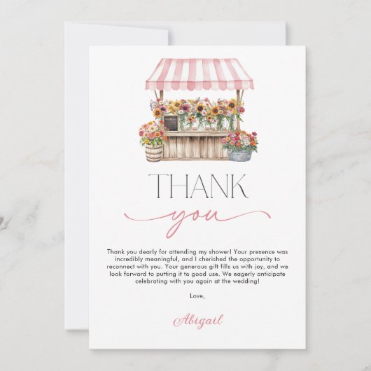 Trefzek uit de Markt Bruidsmeisjesfeest Bedankkaart (Voorkant)