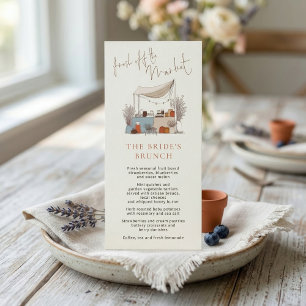 Trefzeker van de markt Bruidsbrunch Menu kaart