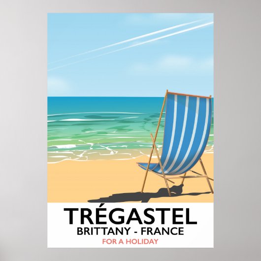 Trégastel, Bretagne France affiche de vacances à l (Devant)