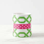 Treillis et graine Monogramme Mug (Centre)