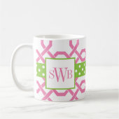 Treillis et graine Monogramme Mug (Gauche)