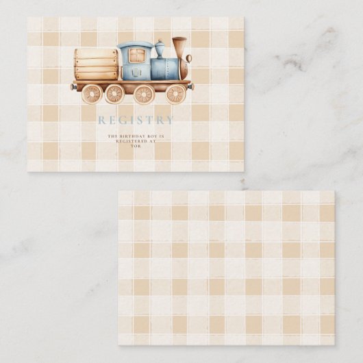  trein 1e verjaardag register informatiekaartje (Voorkant / Achterkant)