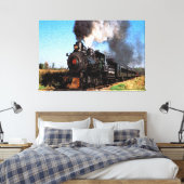 Trein 2 verpakt canvas (Insitu (Slaapkamer))