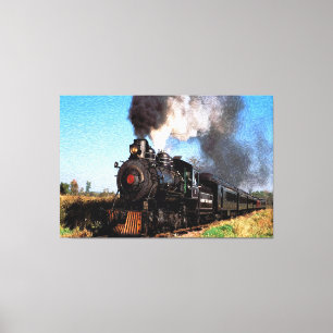 Trein 2 verpakt canvas afdruk