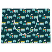 Trein Cadeautas - Groot, Glanzend (Voorkant)