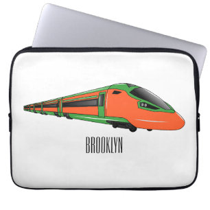 Trein cartoon illustratie laptop sleeve