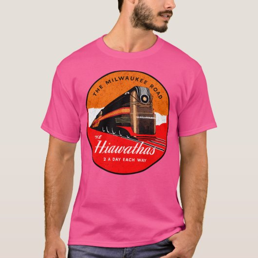 Trein de Milwaukee Road De Hiawathas  Sty T-shirt (Voorkant)