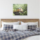 Trein door de bossen canvas afdruk (Insitu (Slaapkamer))