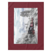trein door het winterlandschap tafelkleed (Voorkant)