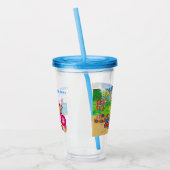 trein en auto acryl drinkbeker (Links)