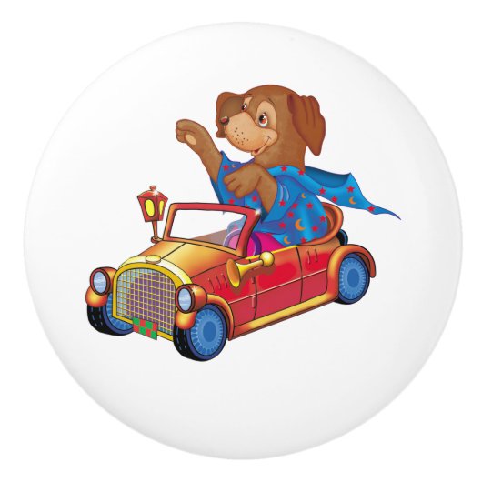 trein en auto keramische knop (Voorkant)