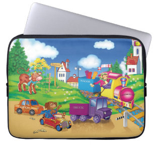 trein en auto laptop sleeve