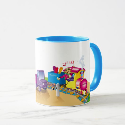 trein en auto mok (Voorkant rechts)