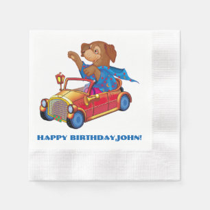 trein en auto servetten