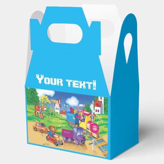 trein en auto voor de jongen bedankdoosjes (Geopend)