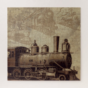  trein en oude spoorweg   legpuzzel