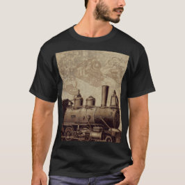  trein en oude spoorweg t-shirt