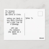  trein gepersonaliseerde kerst briefkaart (Achterkant)