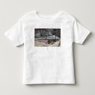 Trein geplaatst op station van de Unie Kinder Shirts