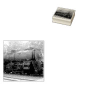 Trein Hout Kunststempel Rubberstempel (Gestempeld)