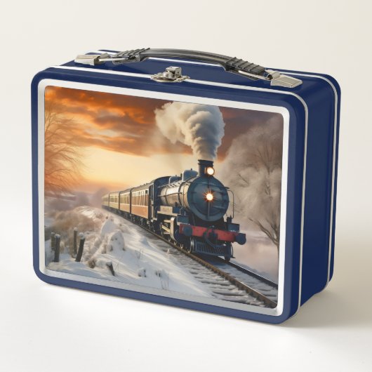 Trein in de winteravond (Voorkant)