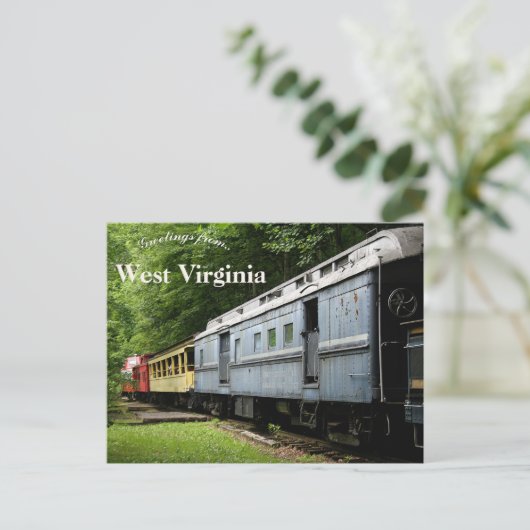 Trein in Durbin West Virginia Briefkaart (Staand voorkant)