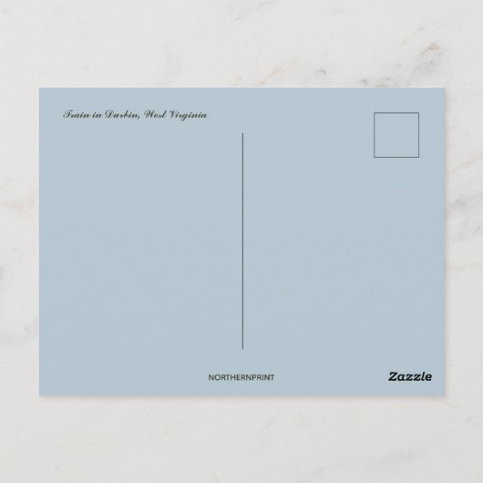 Trein in Durbin West Virginia Briefkaart (Achterkant)